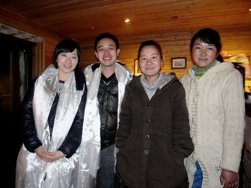 Group shot of La Zeng, Gyang Zong, Mingji and I