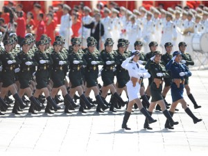 Marching Female Soldiers