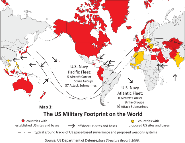 Hidden Harmonies China Blog » Map of U.S. Military bases around the world