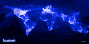 Map of Facebook around the Globe December 2010