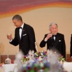 Obama makes toast to Emperor and Empress of Japan